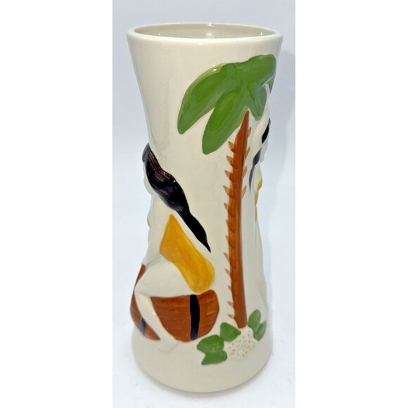 Vintage Sail With Harvey's Hula Girl Tiki Bar Mug/Cup/Vase Lake Tahoe 8.5” - Picture 7 of 13